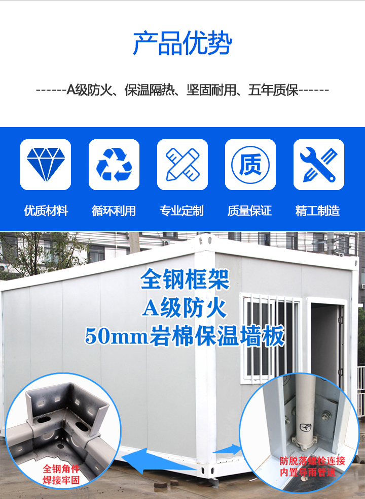 集裝箱淋浴房產(chǎn)品優(yōu)勢保溫隔熱